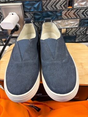 Kensie Men's Navy Slip-On Canvas Loafers